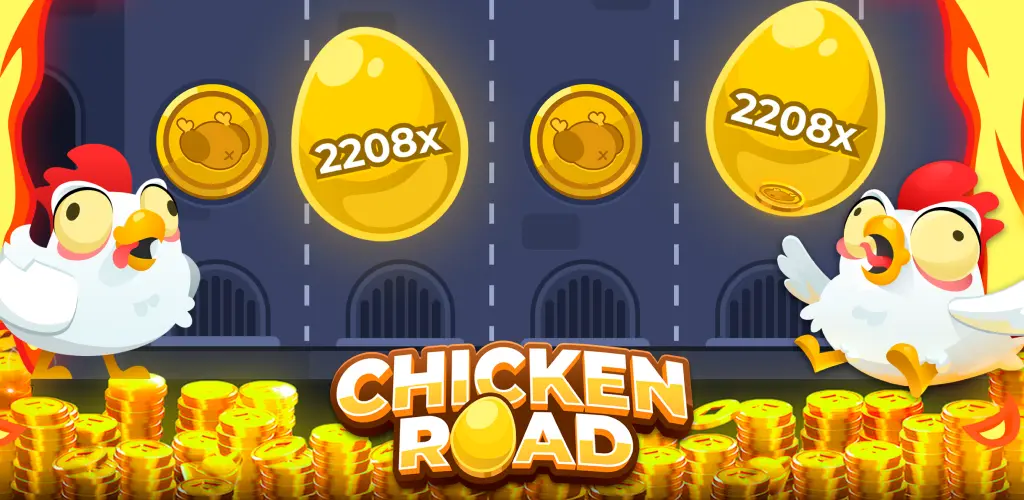 Chicken Road, juego crash de InOut Games con gallinas y huevos dorados