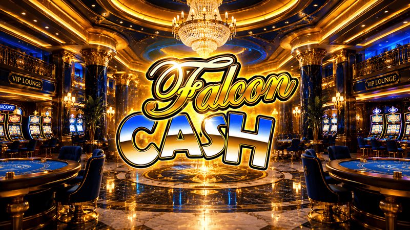 Pantalla de la ronda Hold and Win de Falcon Cash con monedas bloqueadas