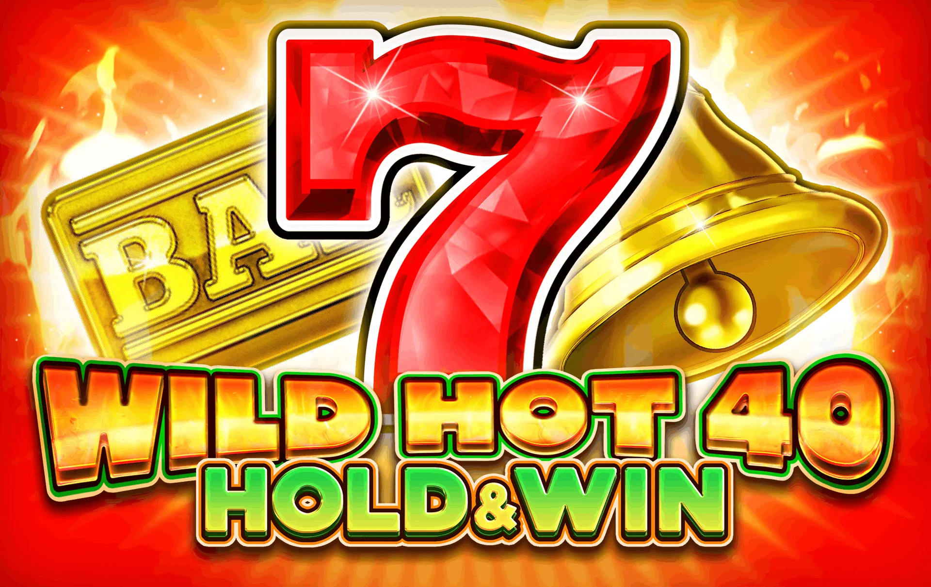 Rodillos con frutas, campanas y sietes de la tragamonedas Wild Hot 40